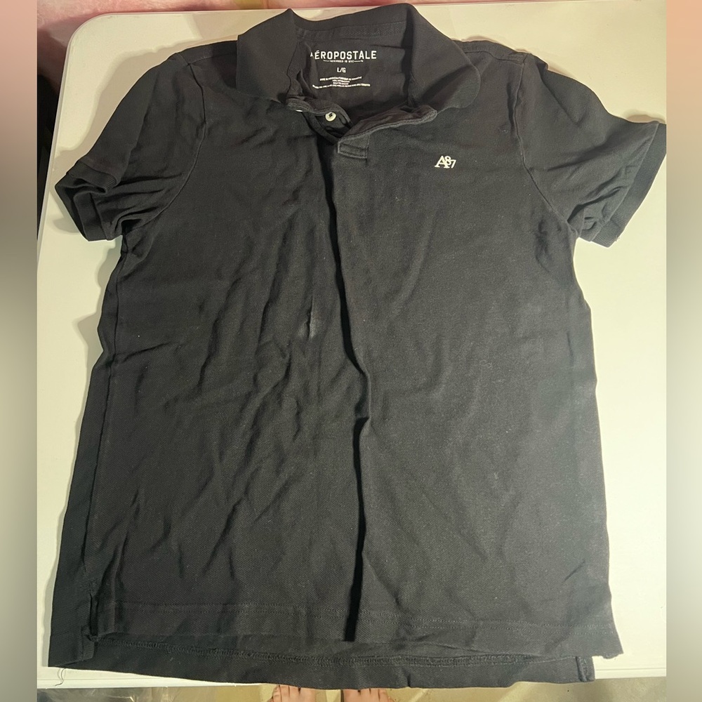 Aeropostale black short sleeve polo